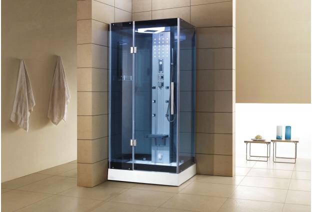 Cabina de hidromasaje con bañera 80x80 o 90x90 o 105x105 con sauna y  bluetooth CB013
